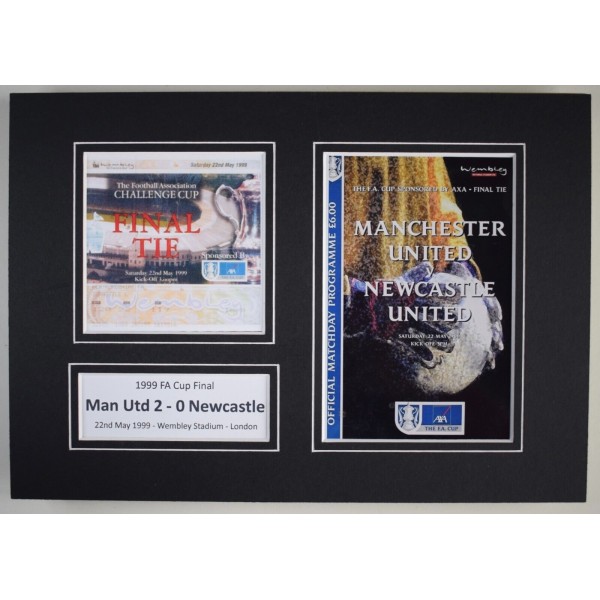 1999 FA Cup Final A4 Photo Ticket Display Football Programme Manchester United Perfect Gift Memorabilia 1999 FA Cup Final A4 Photo Ticket Display Football Programme Manchester United Perfect Gift Memorabilia
