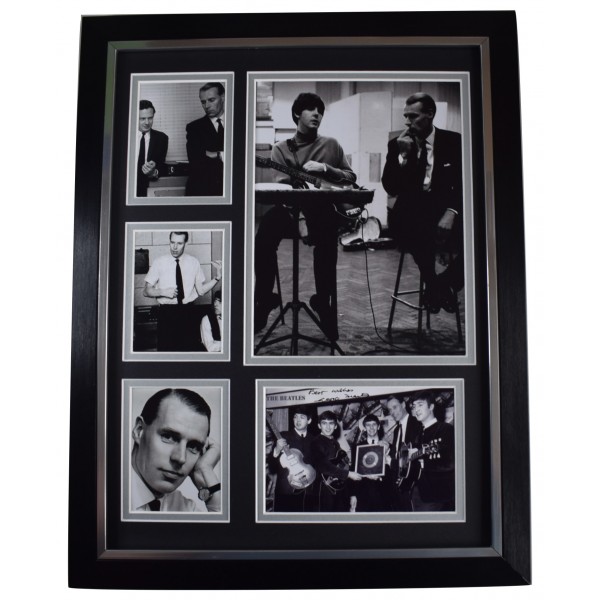 George Martin Signed Autograph framed 16x12 photo display Beatles Music AFTAL Perfect Gift Memorabilia	