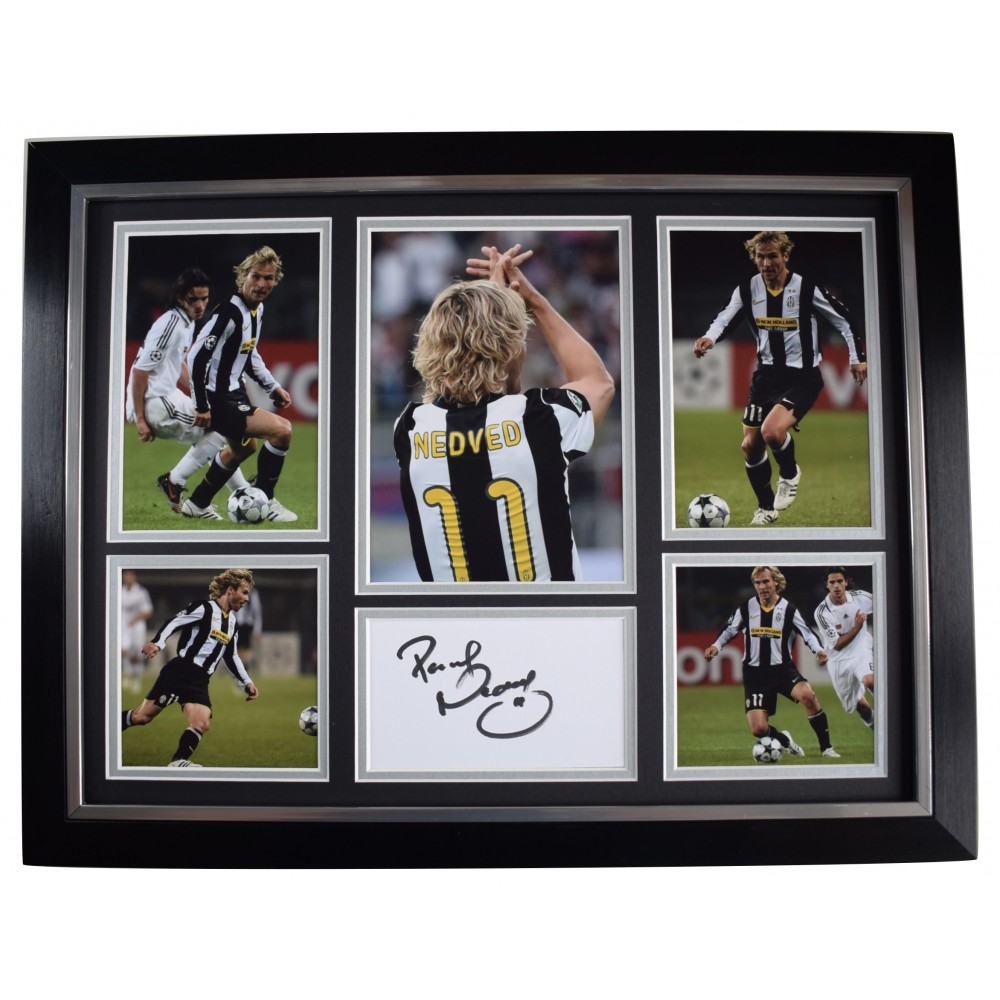 Pavel Nedved Signed Autograph framed 16x12 photo display Juventus