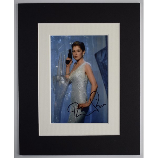 Rosamund Pike Signed Autograph 10x8 photo display James Bond Film Actress AFTAL Perfect Gift Memorabilia		