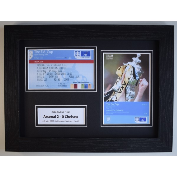 2002 FA Cup Final A4 Photo Match Ticket Display Football Programme Arsenal Gift Framed Perfect Gift Memorabilia