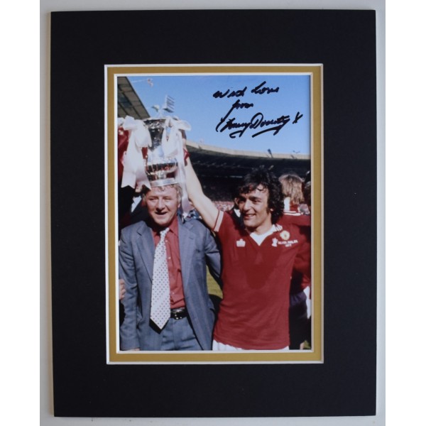 Tommy Docherty Signed Autograph 10x8 photo display Man Utd Football COA AFTAL Perfect Gift Memorabilia		