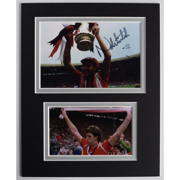 Norman Whiteside Signed Autograph 10x8 photo display Manchester United Football AFTAL Perfect Gift Memorabilia	