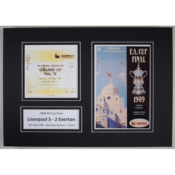 1989 FA Cup Final A4 Photo Ticket Display Football Programme Liverpool LFC Gift