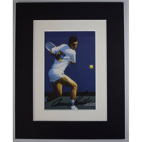 Ivan Lendl Signed Autograph 10x8 photo display Tennis Wimbledon COA AFTAL Perfect Gift Memorabilia		