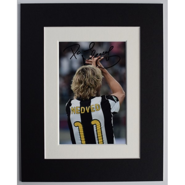 Pavel Nedved Signed Autograph 10x8 photo display Juventus Football COA AFTAL Perfect Gift Memorabilia		