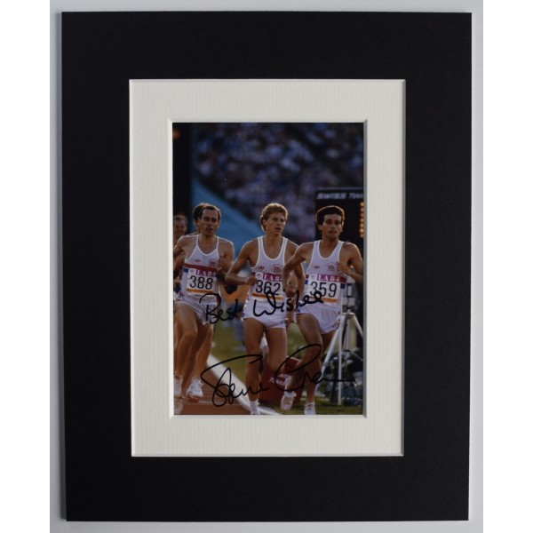 Steve Cram Signed Autograph 10x8 photo display Olympic Athletics COA AFTAL Perfect Gift Memorabilia		