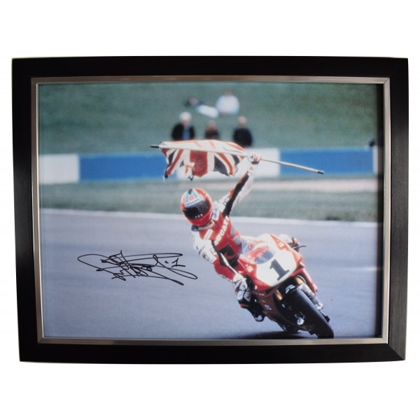 Carl Fogarty Signed Autograph framed 16x12 photo display Superbikes Motorbike AFTAL Perfect Gift Memorabilia		