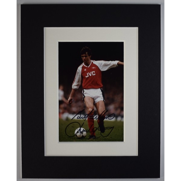 David O'Leary Signed Autograph 10x8 photo display Arsenal Football COA AFTAL Perfect Gift Memorabilia