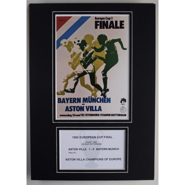 1982 European Cup Final Aston Villa Football A4 Photo Programme Display Perfect Gift