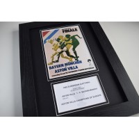 1982 European Cup Final Aston Villa Football A4 Photo Programme Display Framed Perfect Gift