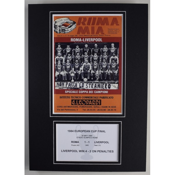 1984 European Cup Final Liverpool Football A4 Photo Programme Display Perfect Gift