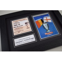 1978 European Cup Final Liverpool Football A4 Photo Programme & Ticket Display Framed Perfect Gift
