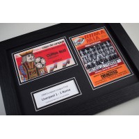 1984 European Cup Final Liverpool Football A4 Photo Programme & Ticket Display Framed Perfect Gift