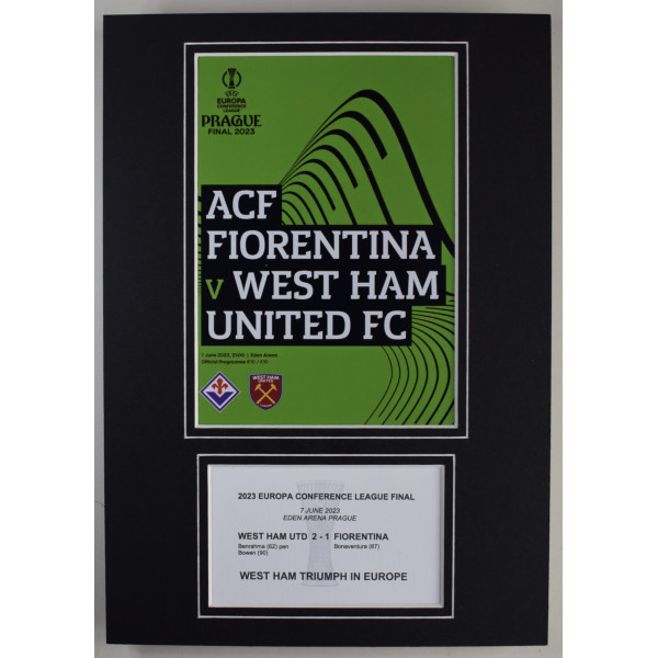 2023 Europa Conference League Final West Ham Utd A4 Photo Programme Display Perfect Gift