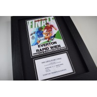 1985 ECWC Final Everton A4 Photo Programme Display Football Framed Perfect Gift