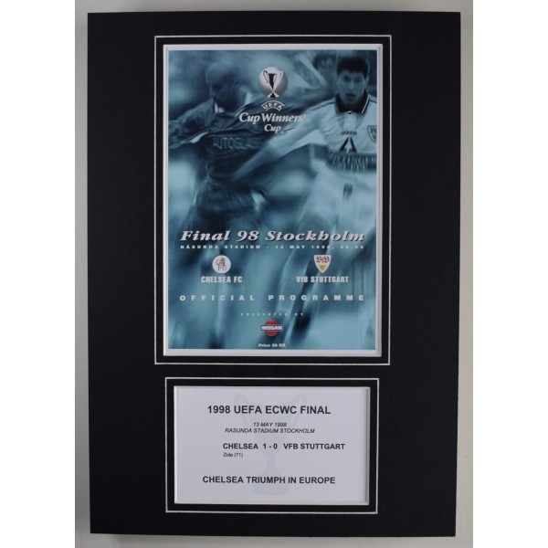 1998 ECWC Final Chelsea A4 Photo Programme Display Football Perfect Gift