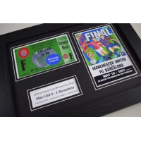 1991 ECWC Final Manchester United A4 Photo Programme & Ticket Display Football Framed Gift
