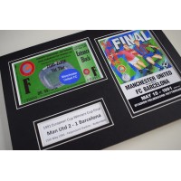 1991 ECWC Final Manchester United A4 Photo programme & Ticket Display Football Perfect Gift
