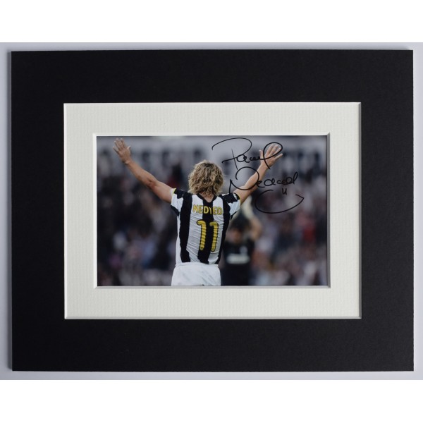 Pavel Nedved Signed Autograph 10x8 photo display Juventus Football COA AFTAL Perfect Gift Memorabilia		