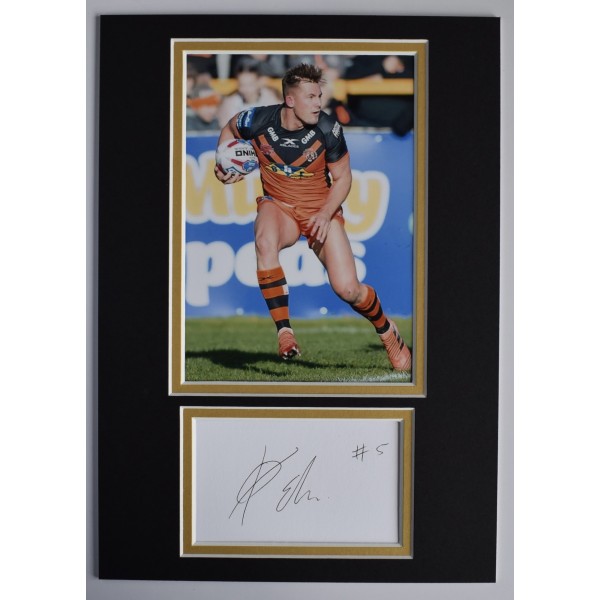 Greg Eden Signed Autograph A4 photo display Castleford Tigers Rugby League COA AFTAL Perfect Gift Memorabilia	