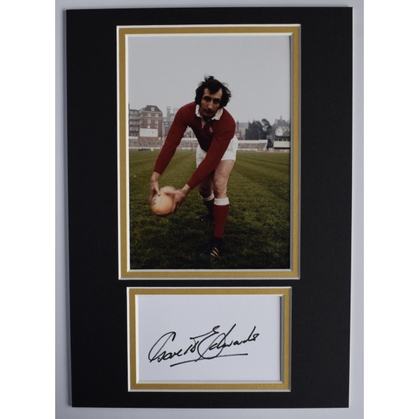 Gareth Edwards Signed Autograph A4 photo display Wales Rugby Union COA AFTAL Perfect Gift Memorabilia	