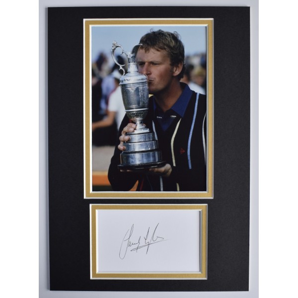 Sandy Lyle Signed Autograph A4 photo display Golf Sport Open Ryder Cup COA AFTAL Perfect Gift Memorabilia	