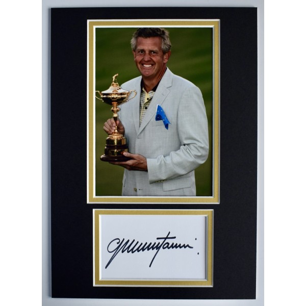 Colin Montgomerie Signed Autograph A4 photo display Golf Open Ryder Cup AFTAL Perfect Gift Memorabilia	