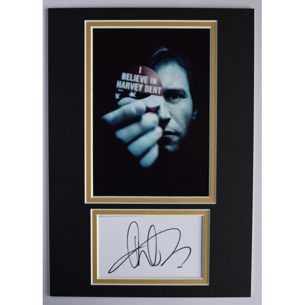 Aaron Eckhart Signed Autograph A4 photo display Batman Film Harvey Dent AFTAL Perfect Gift Memorabilia	