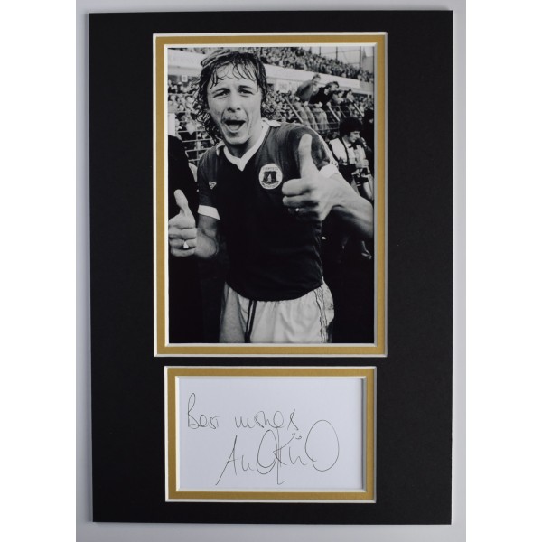 Andy King Signed Autograph A4 photo display Everton EFC Football COA AFTAL Perfect Gift Memorabilia		