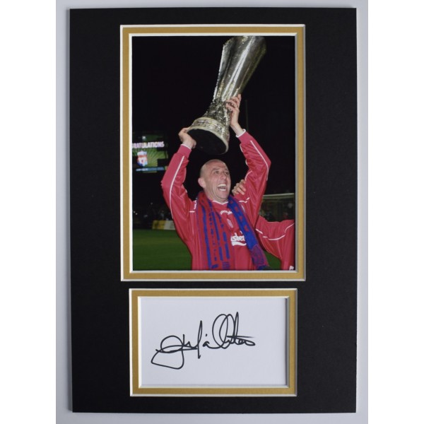 Gary McAllister Signed Autograph A4 photo display Liverpool Football COA AFTAL Perfect Gift Memorabilia		