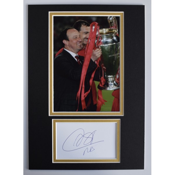 Rafa Benitez Signed Autograph A4 photo display Liverpool Football LFC COA AFTAL Perfect Gift Memorabilia		