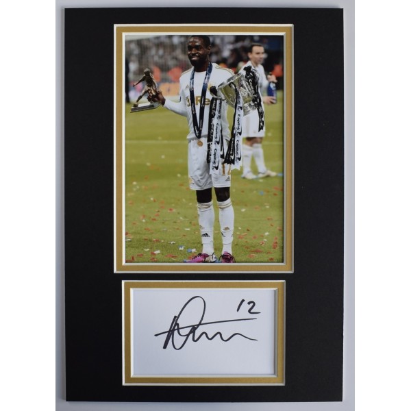 Nathan Dyer Signed Autograph A4 photo display Swansea City Football COA AFTAL Perfect Gift Memorabilia		