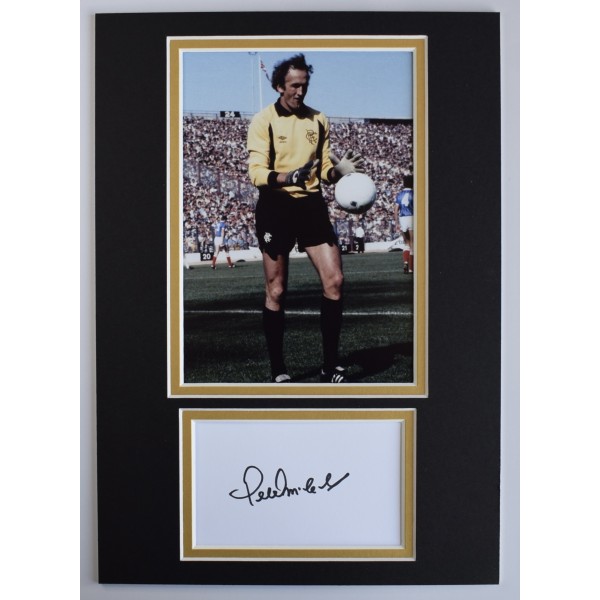 Peter McCloy Signed Autograph A4 photo display Rangers Football COA AFTAL Perfect Gift Memorabilia		