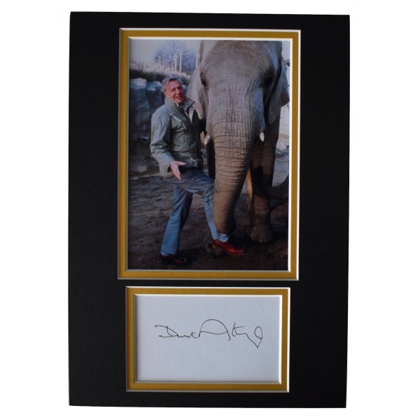 David Attenborough Signed A4 Autograph Photo Display Animals COA AFTAL Perfect Gift Memorabilia		