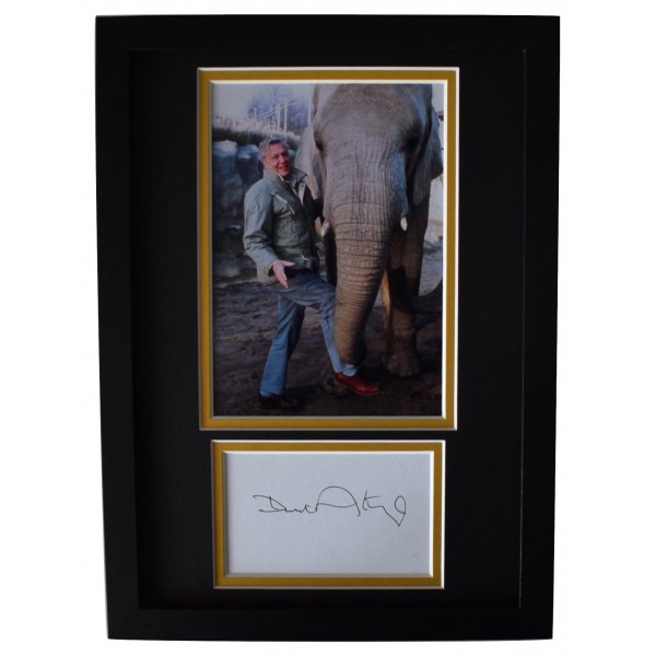 David Attenborough Signed A4 Framed Autograph Photo Display Animals COA AFTAL Perfect Gift Memorabilia		