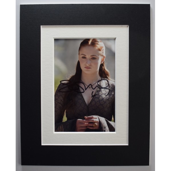 Sophie Turner Signed Autograph 10x8 photo display Game of Thrones TV COA AFTAL Perfect Gift Memorabilia	