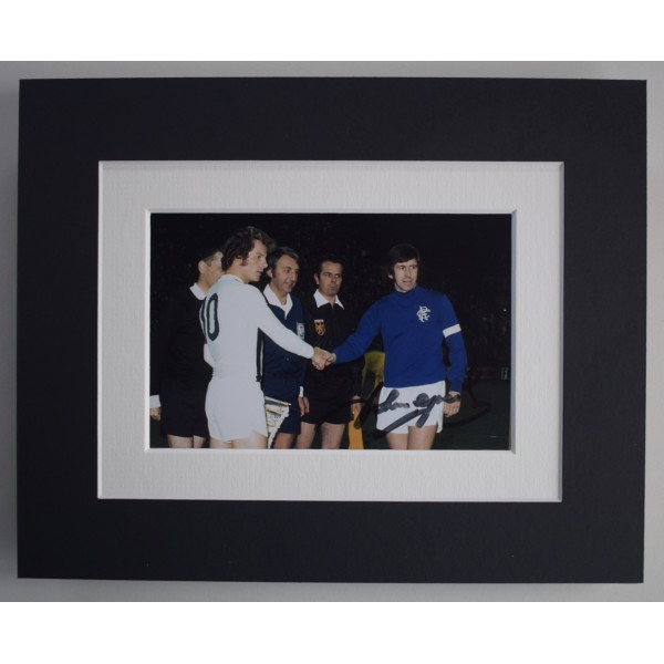 John Greig Signed 10x8 Autograph Photo Display Rangers Football  COA AFTAL Perfect Gift Memorabilia		