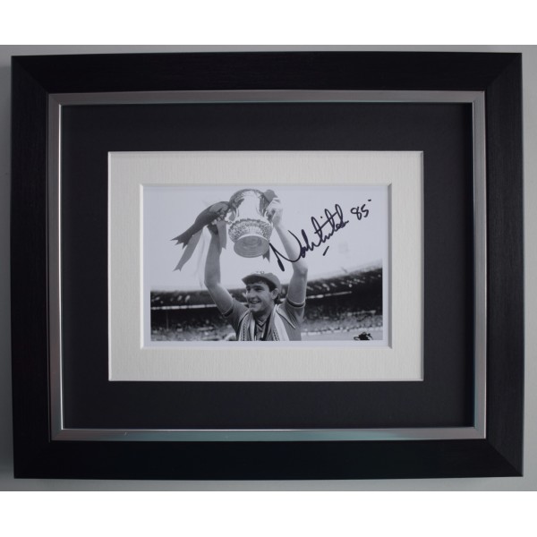 Norman Whiteside Signed A4 Autograph Photo Display Man Utd Football Framed COA AFTAL Perfect Gift Memorabilia		 