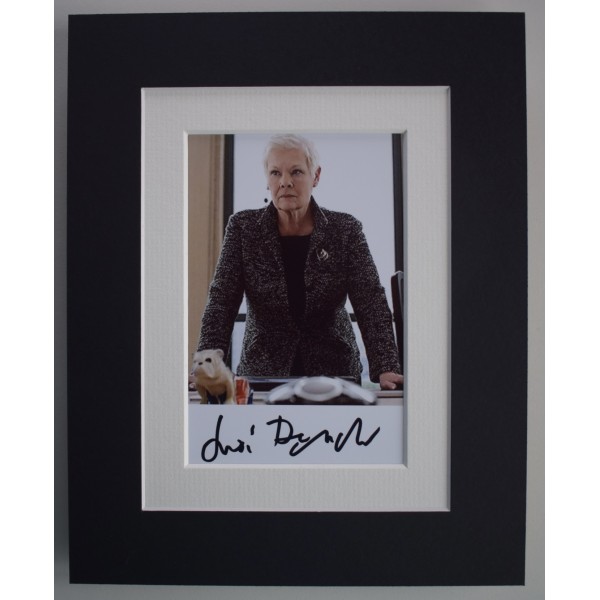 Judi Dench Signed 10x8 Autograph Photo Display James Bond Film Actress COA AFTAL Perfect Gift Memorabilia		