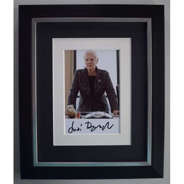Judi Dench Signed Framed 10x8 Autograph Photo Display James Bond Film Actress COA AFTAL Perfect Gift Memorabilia	
