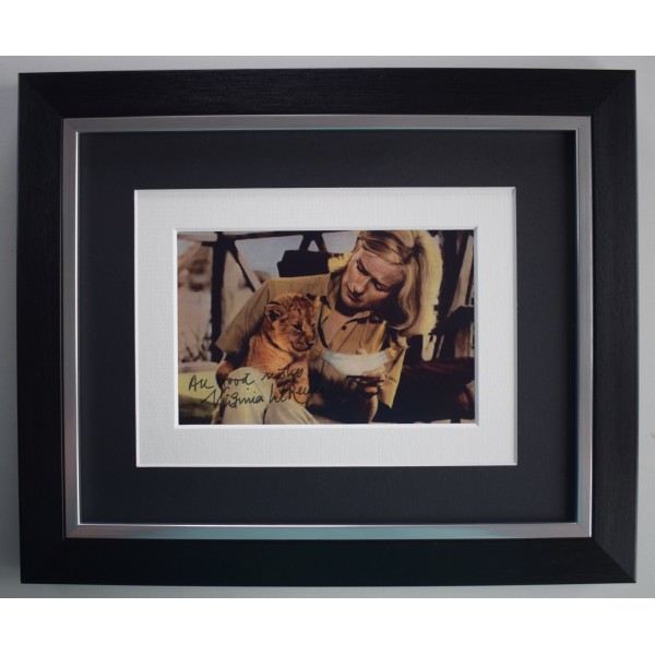 Virginia McKenna Signed Framed 10x8 Autograph Photo Display TV Film Born Free COA AFTAL Perfect Gift Memorabilia	