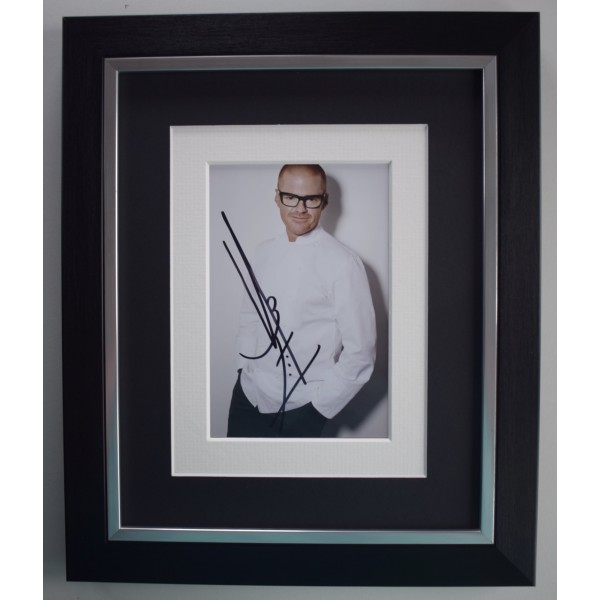 Heston Blumenthal Signed 10x8 Autograph Photo Display TV Fat Duck Chef FRAMED COA AFTAL Perfect Gift Memorabilia		