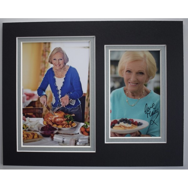 Mary Berry Signed Autograph 10x8 photo display Bake Off TV Chef Cake COA AFTAL Perfect Gift Memorabilia		