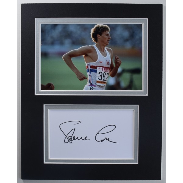 Steve Cram Signed Autograph 10x8 photo display Olympics Athletics COA AFTAL Perfect Gift Memorabilia	