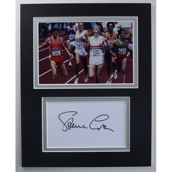 Steve Cram Signed Autograph 10x8 photo display Olympics Athletics COA AFTAL Perfect Gift Memorabilia	