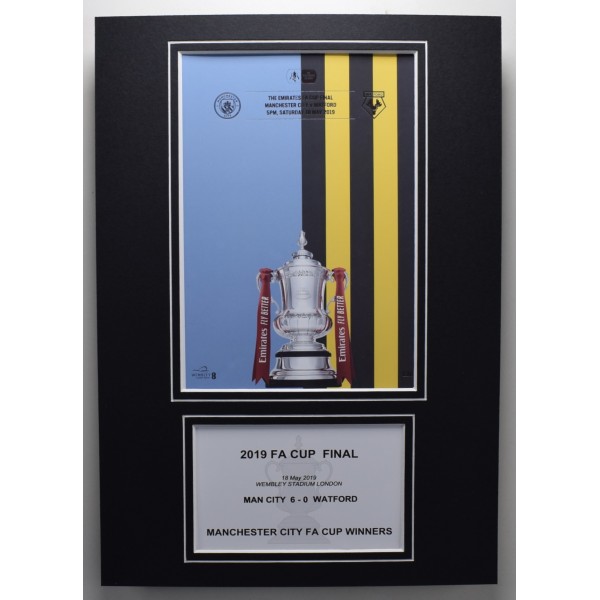 2019 FA Cup Final A4 Photo Match Programme Display Football Manchester City