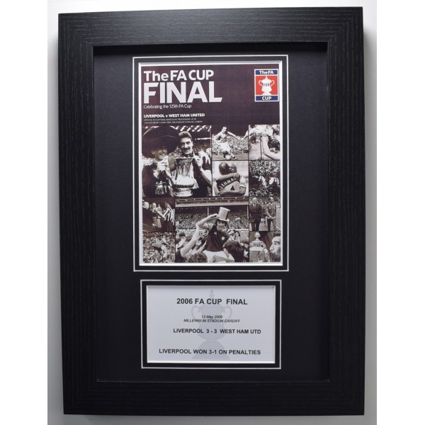 2006 FA Cup Final A4 Photo Match Programme Display Football Liverpool Framed Perfect Gift Memorabilia