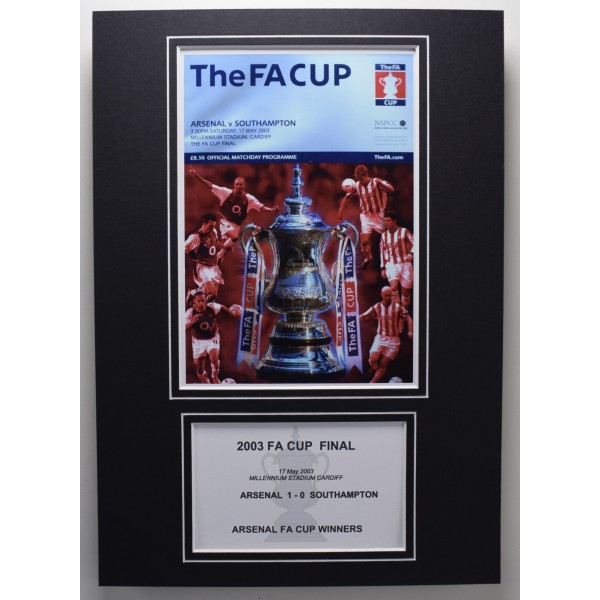2003 FA Cup Final A4 Photo Match Programme Display Football Arsenal Perfect Gift Memorabilia