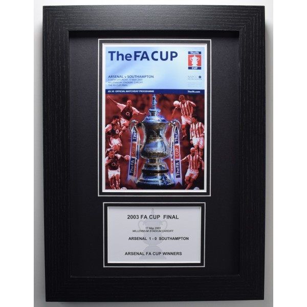 2003 FA Cup Final A4 Photo Match Programme Display Football Arsenal Framed Perfect Gift Memorabilia